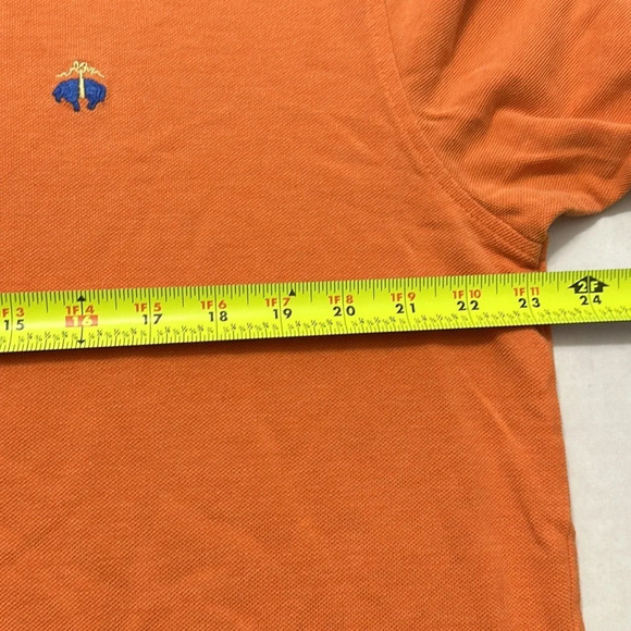 Brooks Brothers Orange Performance Polo Original Fit Cotton Size Large - Picture 5 of 7